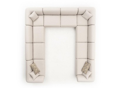 Sofa U-Form Polstersofa Wohnzimmer Ecksofa Modern Design Wohnlandschaft